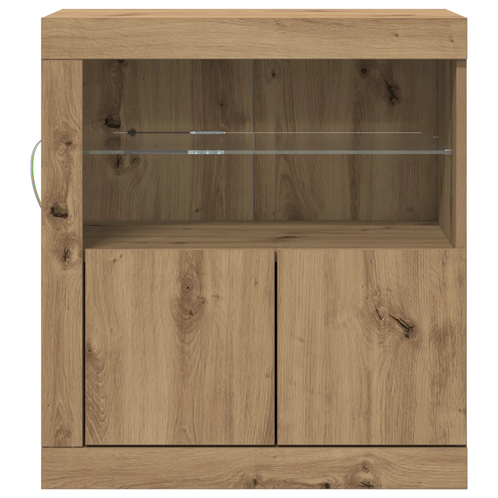 Mobile con luci LED Rovere Artigianale 60,5x37x67 cm