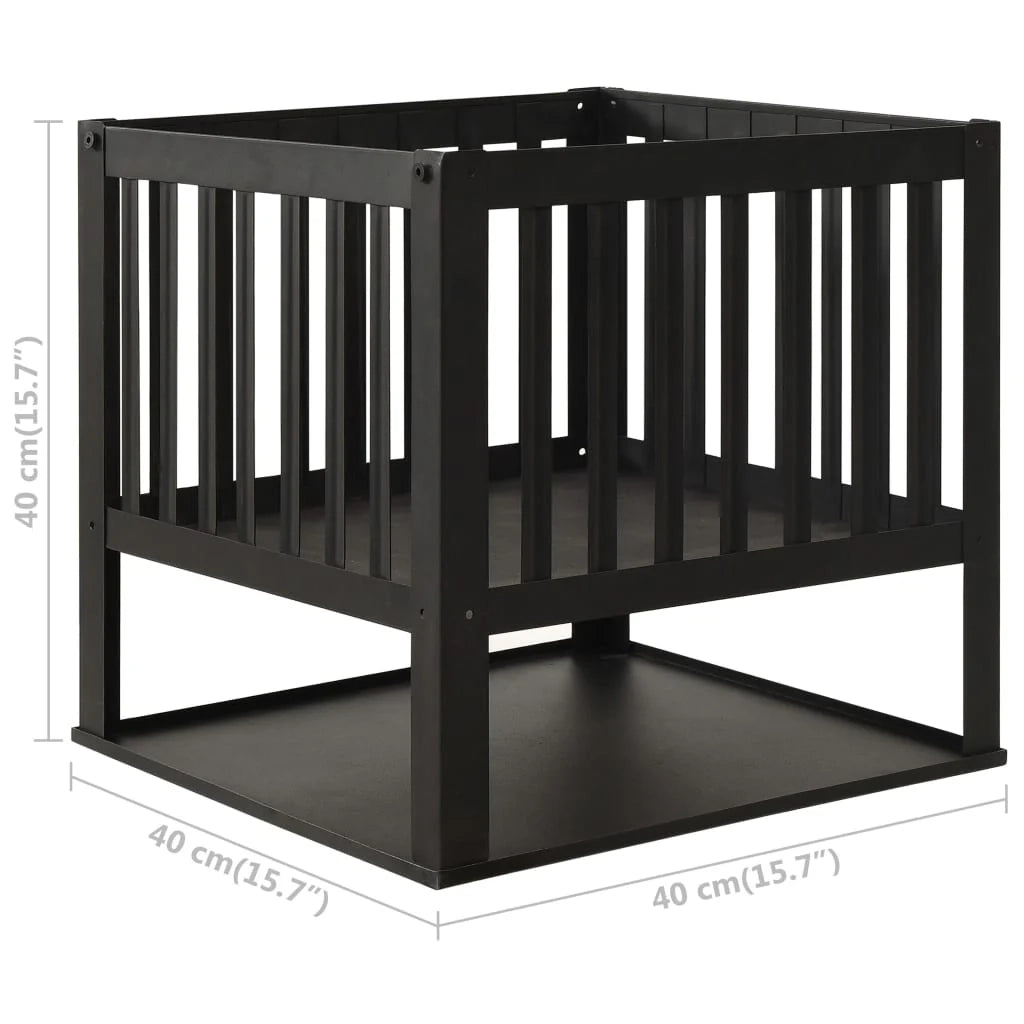 Caminetto 40 x 40 x 40 cm acciaio nero 02_0005908