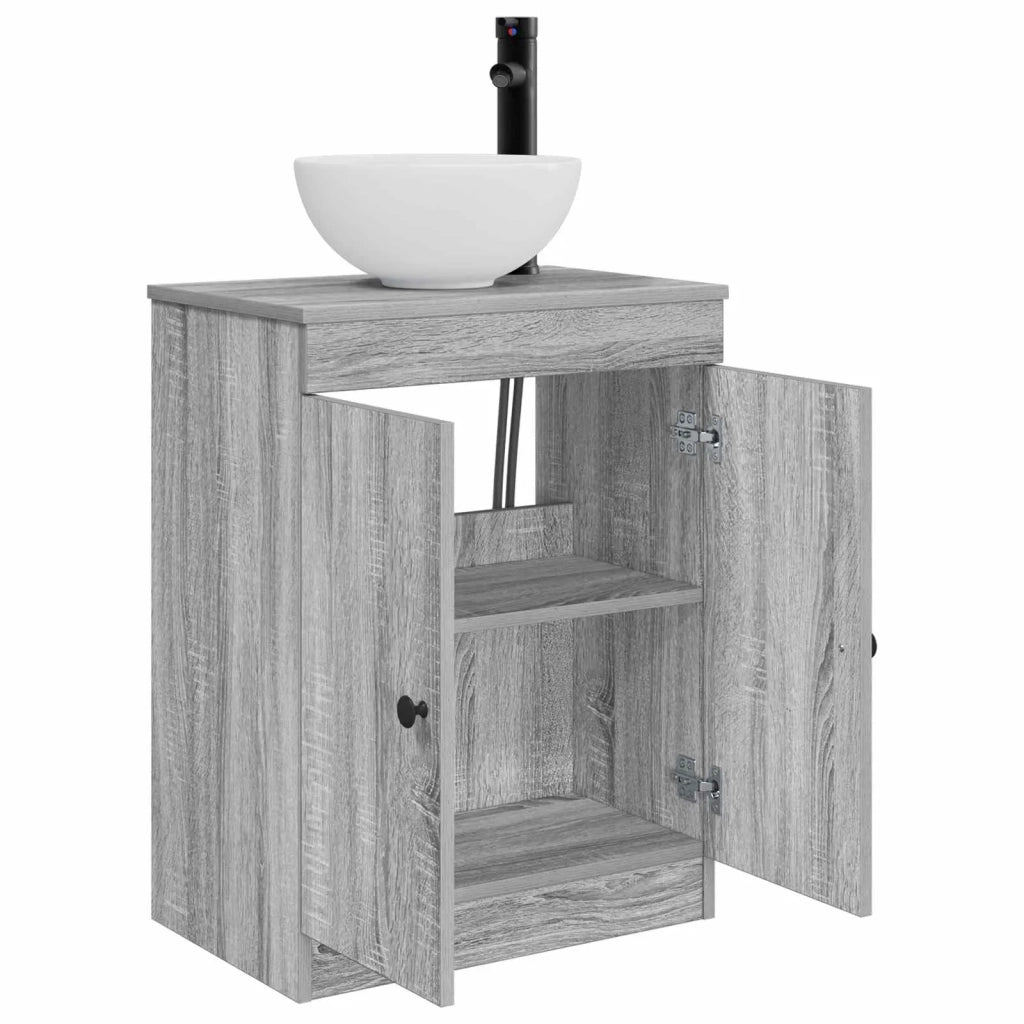 Mobile da bagno con lavabo Sonoma grigio 54 x 35 x 83 cm 890119