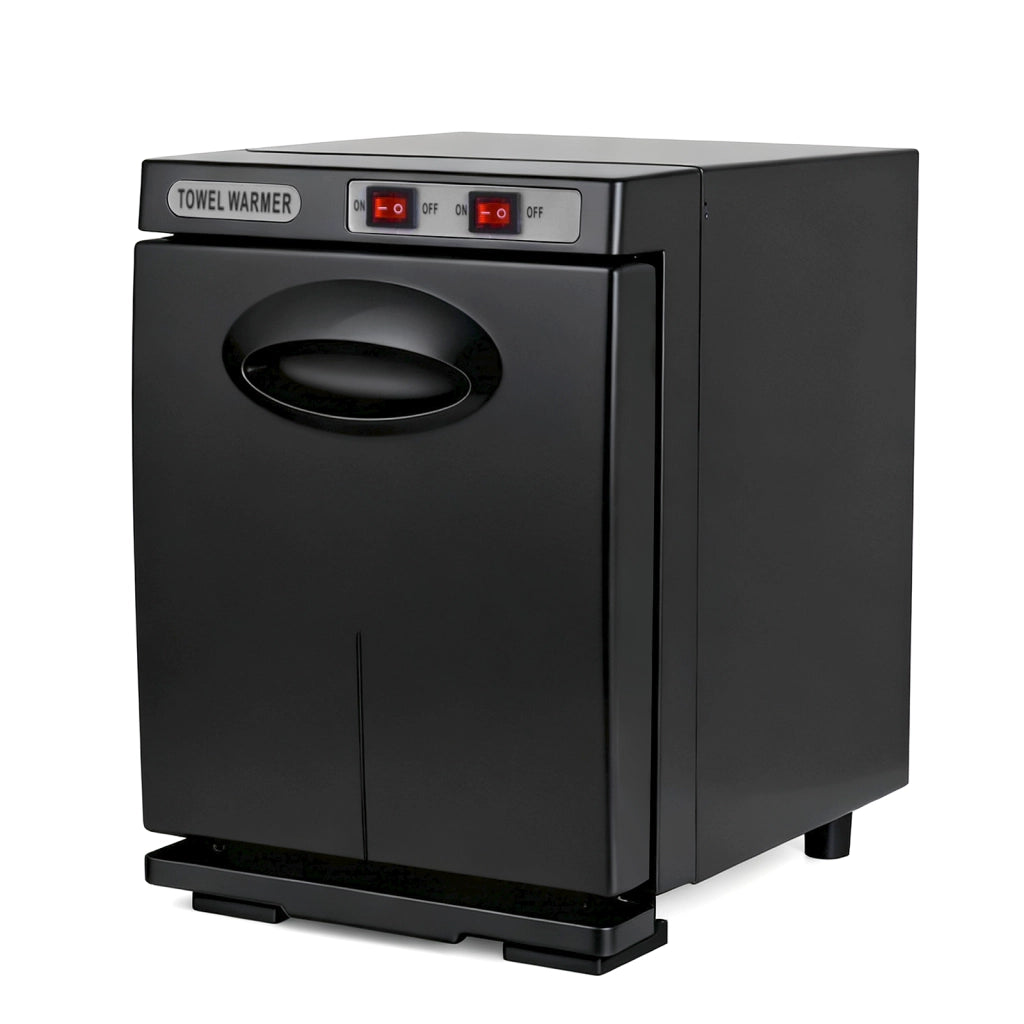 ZMH Scaldasalviette nero 5L scaldasalviette rotante a 360° asciugasalviette UV per saloni di bellezza e spa
