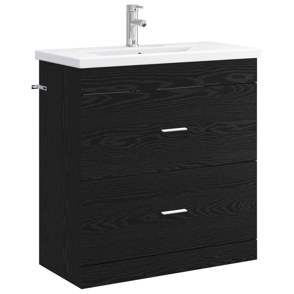 Set di mobili per il bagno Rovere Nero 81 x 40 x 84,5 cm 3404375