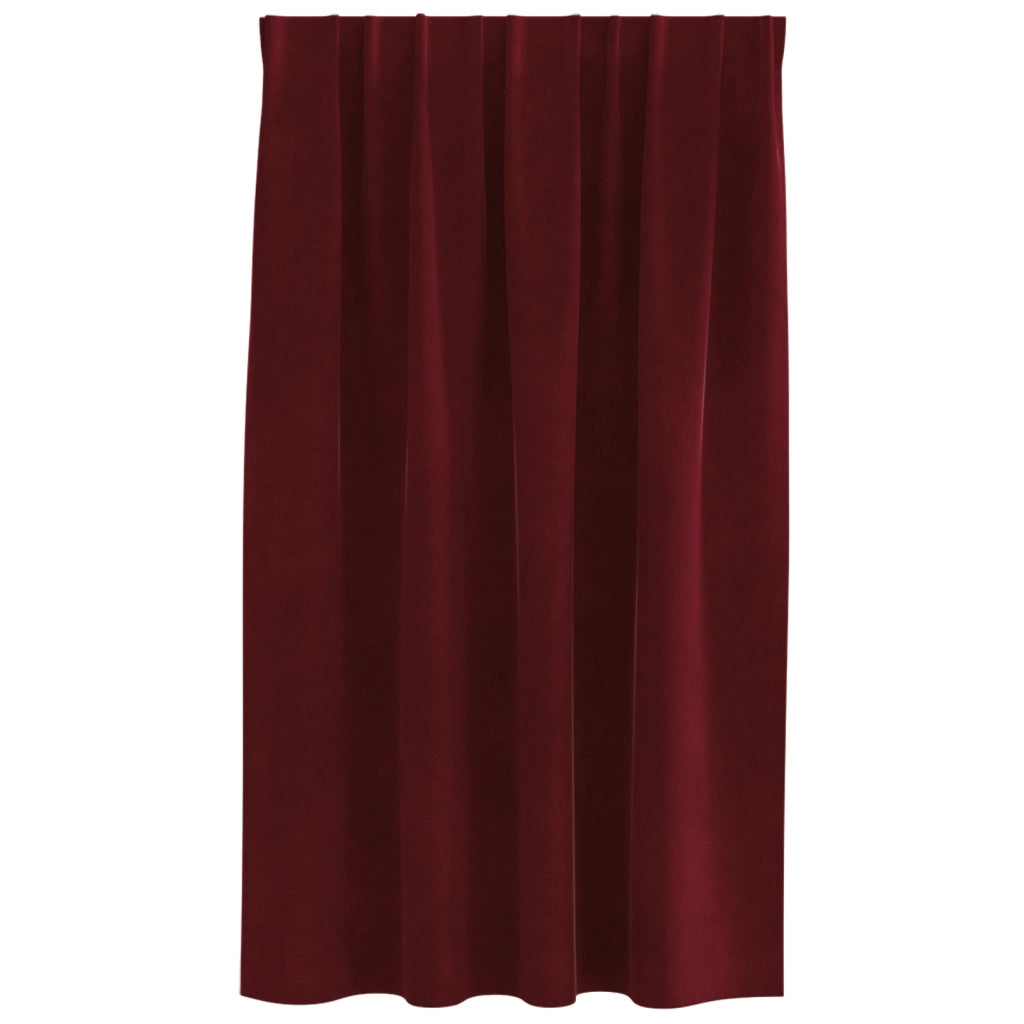 Tende Blackout  con nastro superiore 2 pezzi Rosso vino Velluto