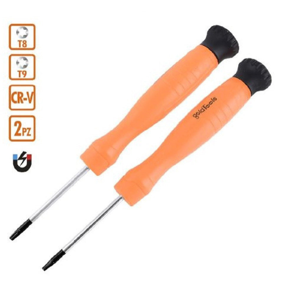 Trade Shop - Set 2 Pezzi Cacciavite Cacciaviti Con Punta Magnetica A Stella T8 T9 Cr-v 57025 -