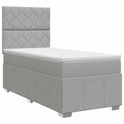 Letto box spring con materasso Grigio Chiaro 100 x 200 cm 3454078