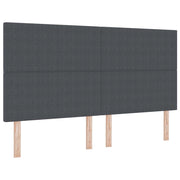 Testiera | Testata LED con Testiera | Testata Grigio scuro 180 cm Tessuto in Cords