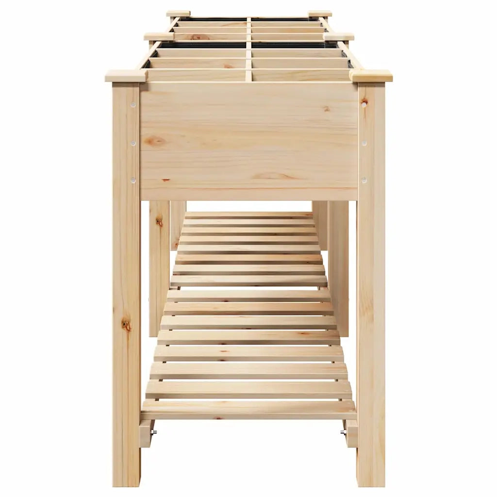 Vaso da giardino con lo scaffale Beige 203,5 x 53 x 76,5 cm 42006582
