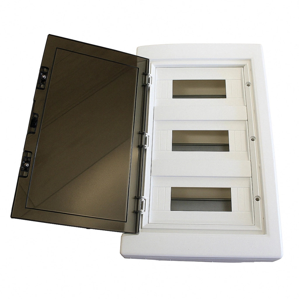 Centralino da parete 36 moduli, bianco IP40, 400x400x120 mm, RAL 9016, ideale per installazioni elettriche domestiche e industriali