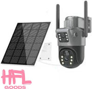 4G Dual Lens Camera Solare - 4K 8MP 4G Doppia Lente PTZ Camera Solare: La Sua Soluzione Completa per la Sicurezza - Nero