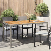 Tavolo da Giardino Grigio 150 x 90 x 75 cm polyrattan 362545