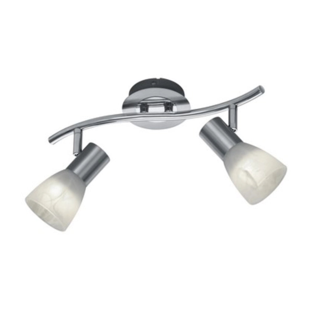 Faretto soffitto Trio Levisto argento 2 luci E14 dimmerabile