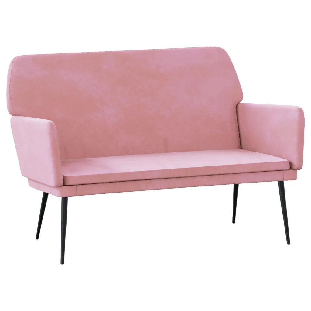 Panca Rosa 108x79x79 cm in Velluto CFW3727213