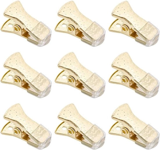 35 mini klemme krokodile in metallo con veer per 35 unità - Ideali per ufficio, casa e organizzazione - Clip bulldog multifunzionali - Klemme per fili, foto e tende