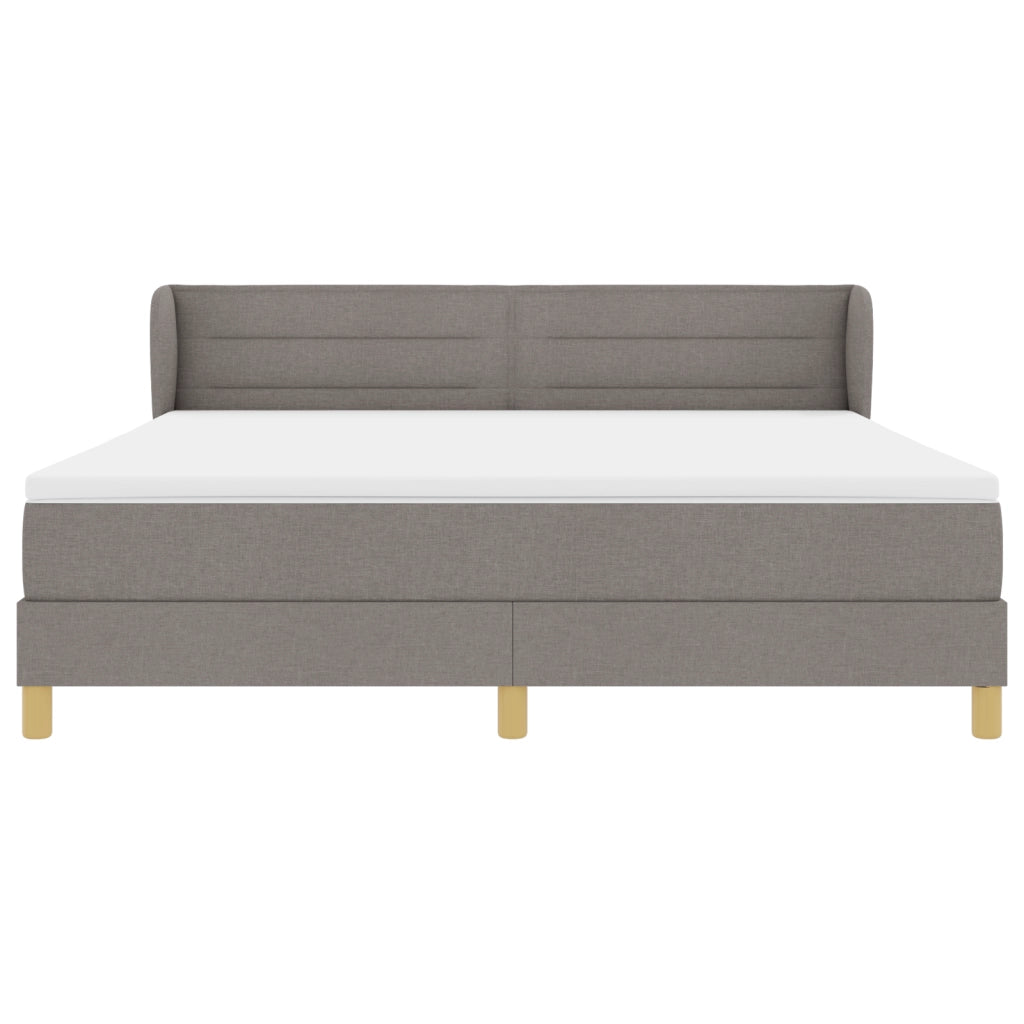 Box Spring Bed con Materasso Tortora 180x200 cm Tessuto