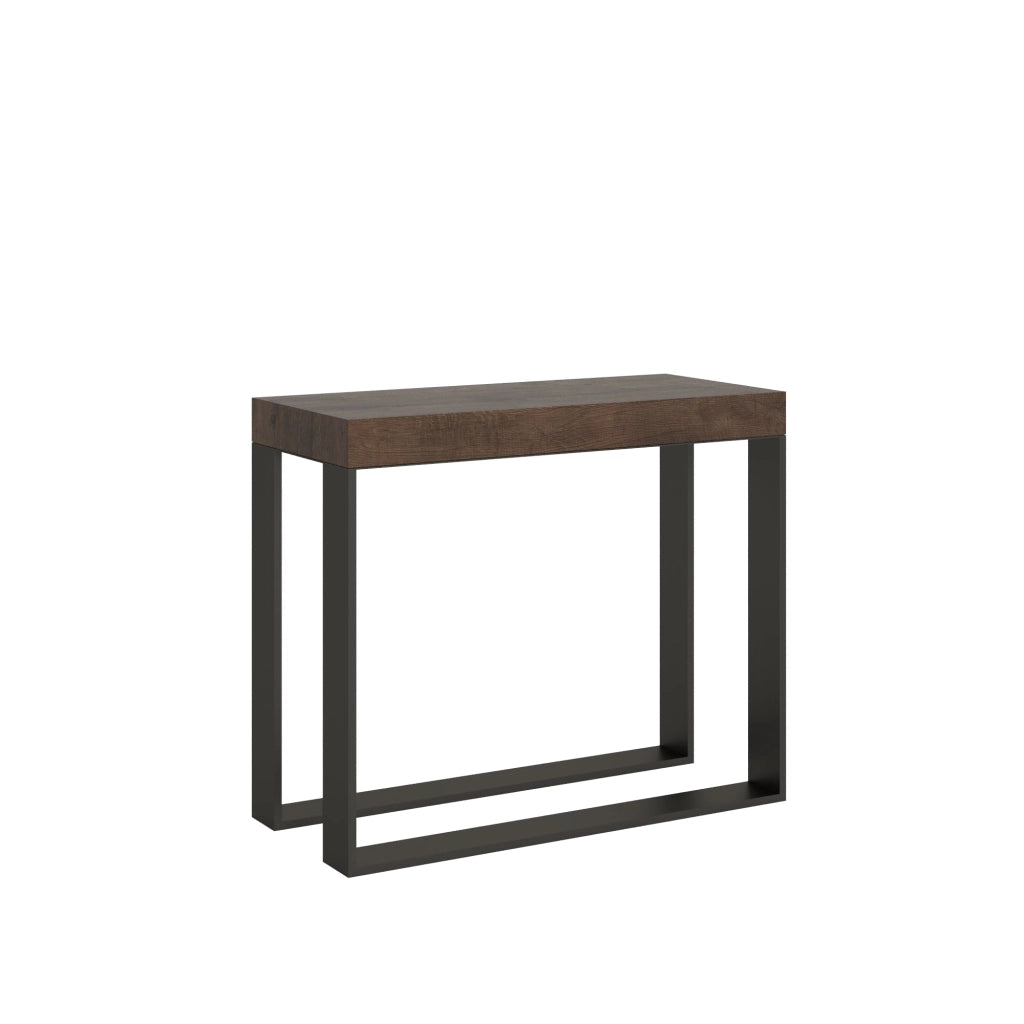 Consolle Allungabile 90-300x40x77 cm in Nobilitato Marrone