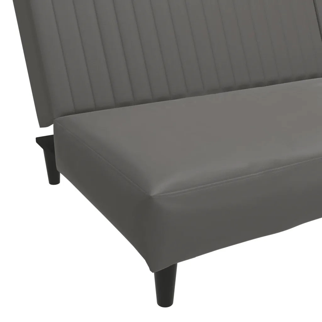 Divano letto | Sof¨¤ letto | Letto singolo a 2 Posti Grigio in Similpelle