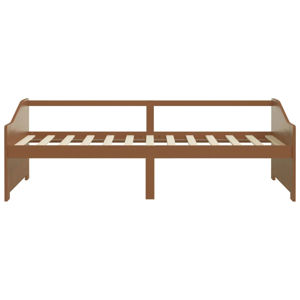 Divano Letto 3 Posti senza Materasso Ambrato in Pino 90x200 cm 322166