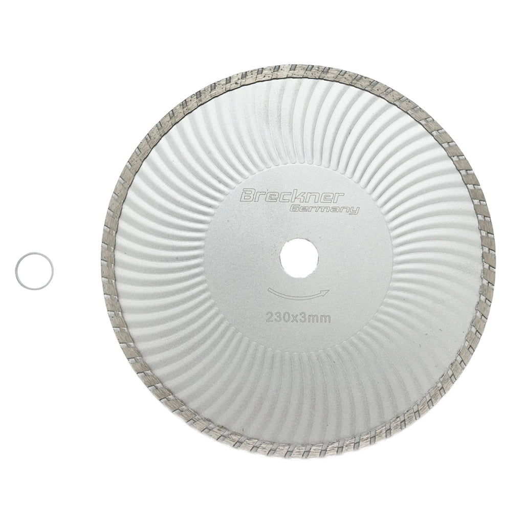 Disco diamantato continuo 230x3mm per taglio a umido/a secco di calcestruzzo e ceramica Breckner Germany