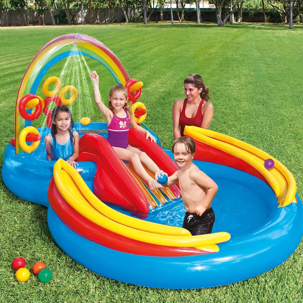 INTEX Piscina Gonfiabile Rainbow Play Center 297x193 x135 cm 57453NP 91526