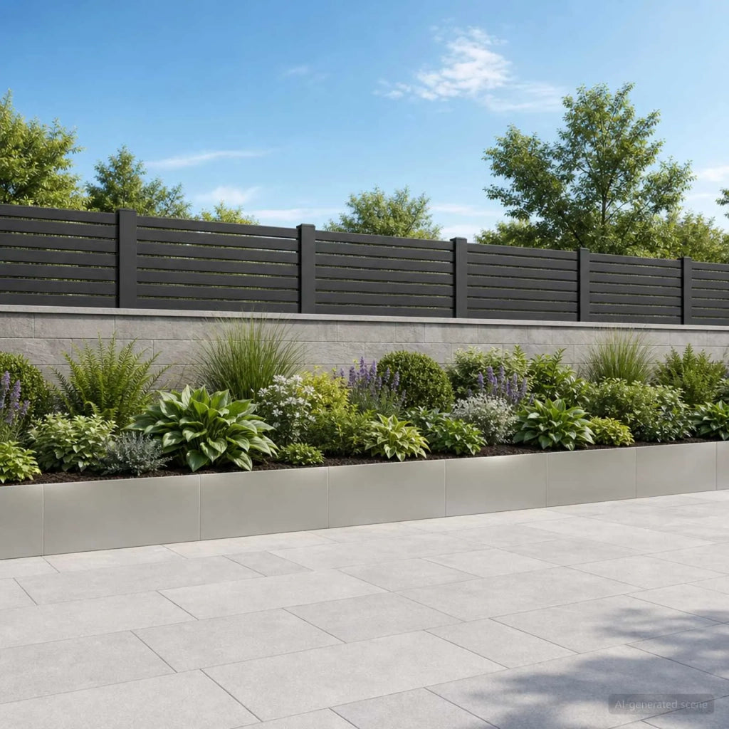 Muro di contenimento 6 pz 100 x 12 x 40 cm Acciaio Inox Argento 3449125