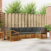 Set divano sezionale con cuscino 7 pcs Naturale e Antracite 3375427