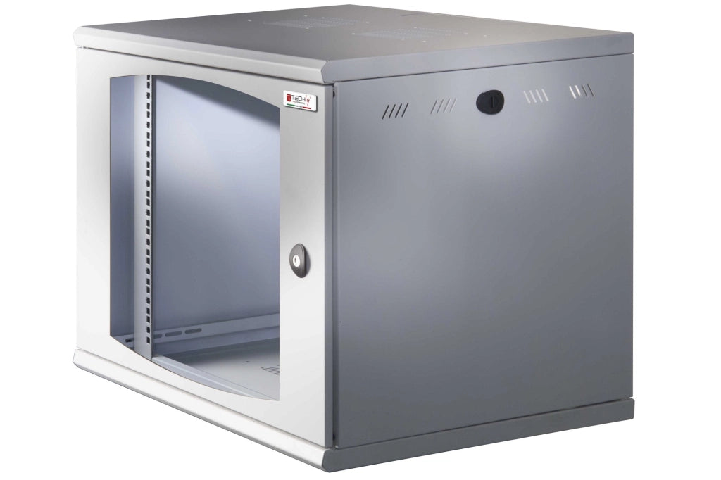 Armadio Rack 19'' a muro 10 unità sezione unica prof. 500mm Nero