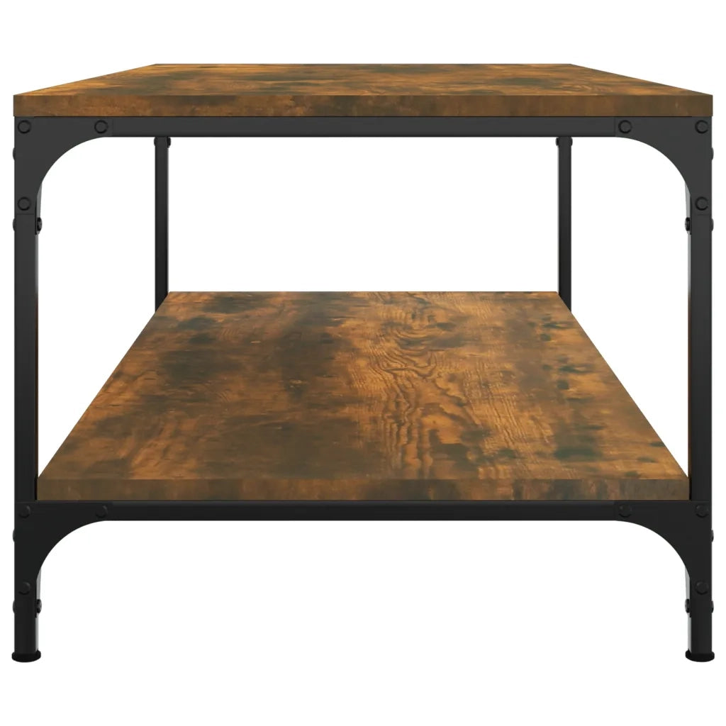 Tavolino da Salotto Rovere Fumo 80x50x40 cm Legno Multistrato 819369