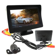 Trade Shop - Kit Telecamera Retromarcia Monitor 4,3" Tft Lcd Staffata Cablata Auto Camper -