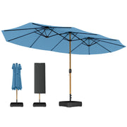 Ombrellone doppio da giardino ¨C zephmum ¨C blu 5x3 m