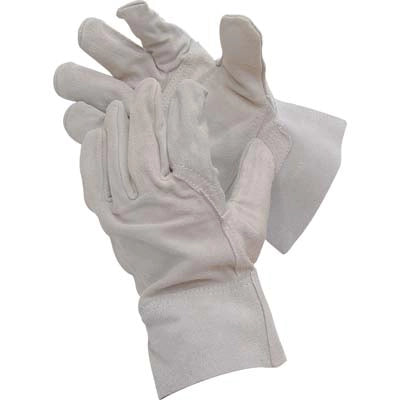 GUANTO CROSTA BOVINO - GRIGIO + MANICHETTA 10- 10 paia