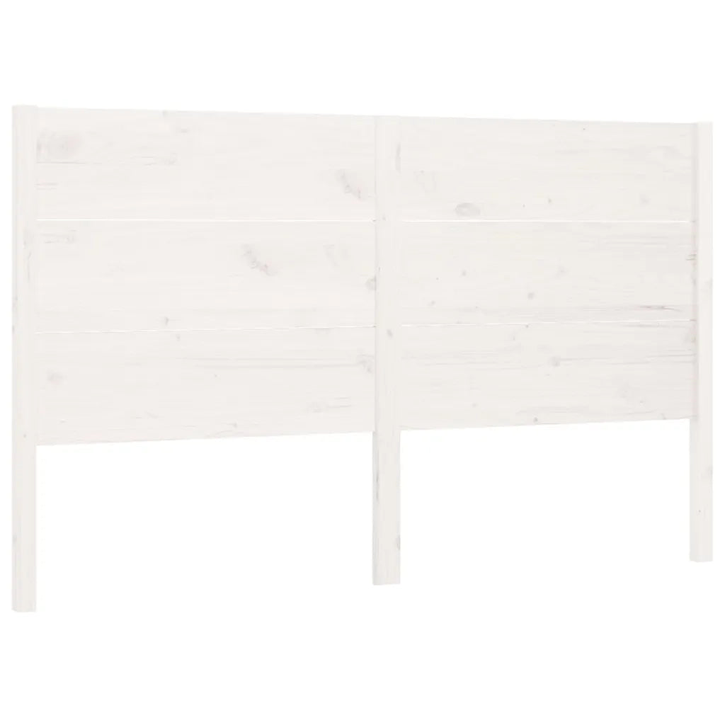 Testiera per Letto Bianca 186x4x100cm in Legno Massello di Pino 818736