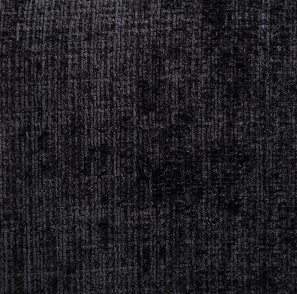 Divano a U in ciniglia nero con doppia chaise longue