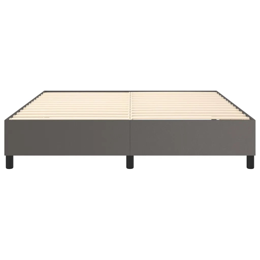 Struttura Letto a Rete a Molle-Giroletto Grigio 160x200 cm in Similpelle 650640