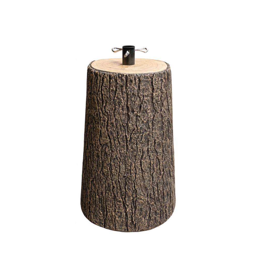 Kawaki M - Base a Tronco per Albero di Natale da 120 a 180 cm H46,5 cm Effetto Corteccia Realistico