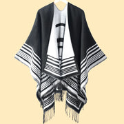 Mantella da viaggio in cashmere spessa, calda e alla moda con motivo floreale Tai Chi.
