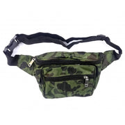 Trade Shop - Marsupio Mimetico Verde Tessuto Vintage Casual No Tracolla Borsa Porta Oggetti -