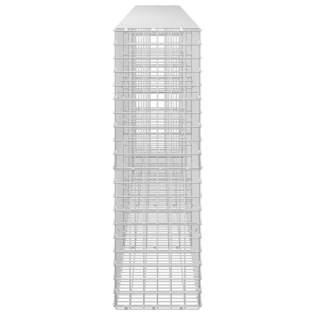 Gabione con filo da 5 mm e rete da 5x5 cm 400x30x100 cm 3464162