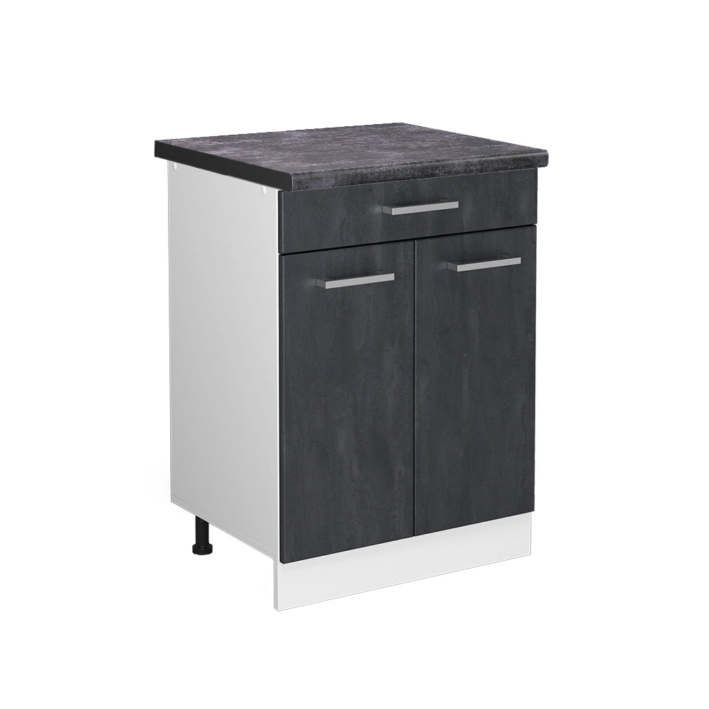 Vicco Mobiletto base per cucina Calcestruzzo nero 60 cm PL Antracite