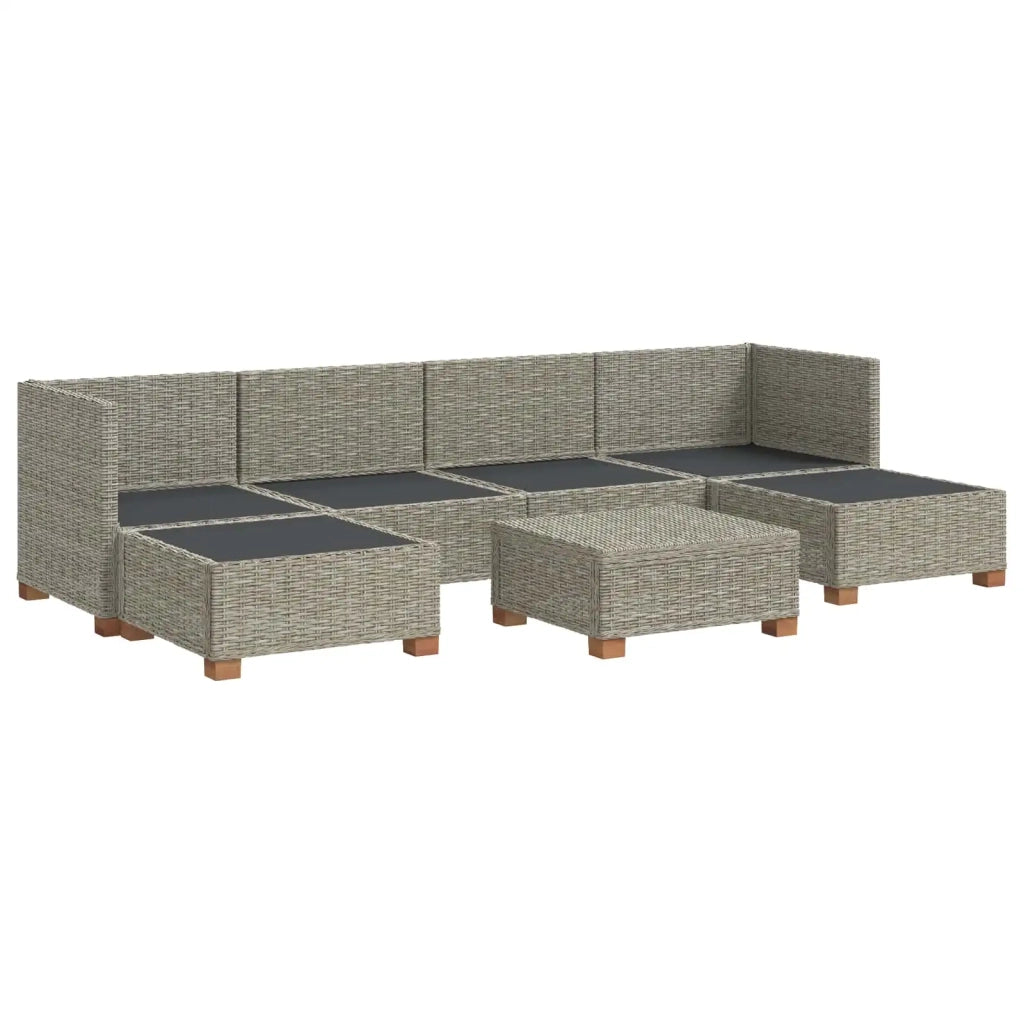 7 pz Set Lounge in Rattan con Cuscini GENDT Rattan naturale 3429867