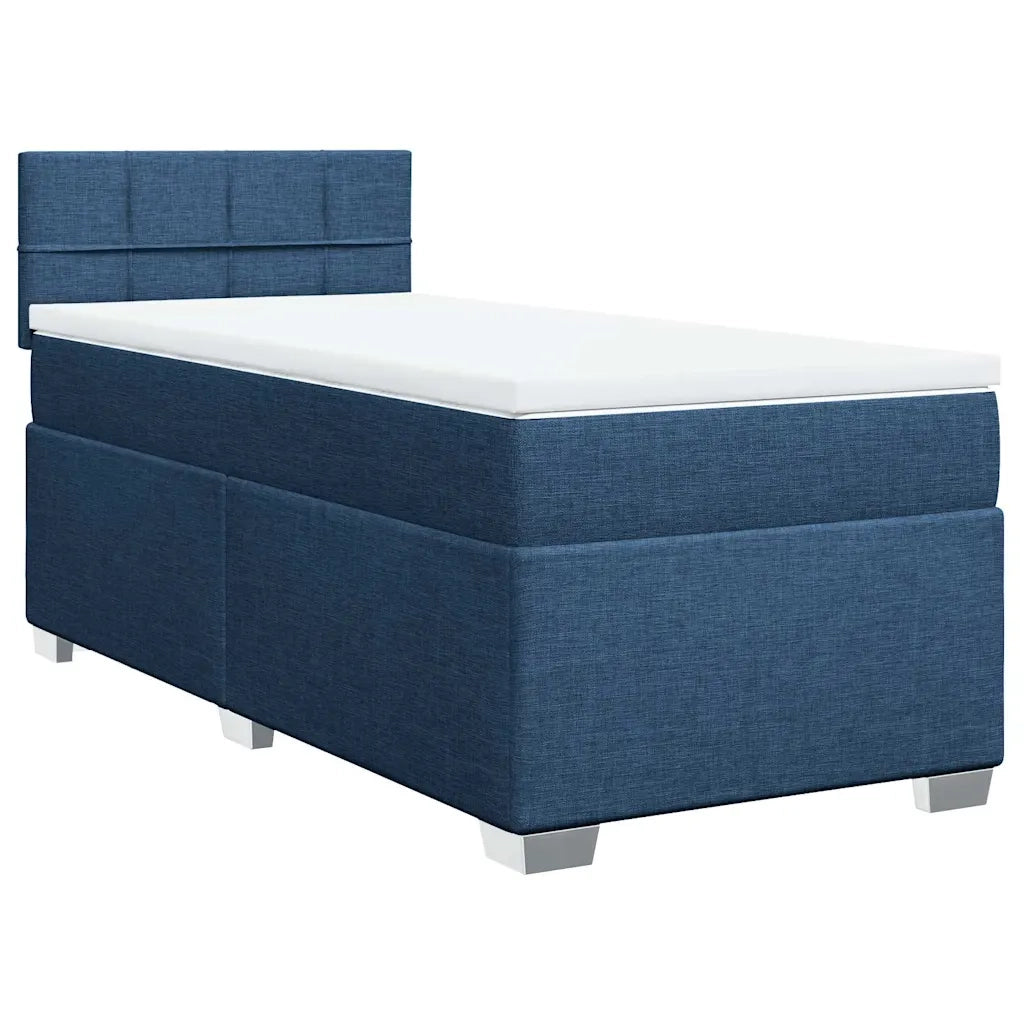 vidaXL Giroletto a Molle con Materasso Blu 80x200 cm inTessuto