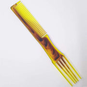 Trade Shop - Pettine Forchetta Marrone Per Capelli Professionale Coda Spazzola Parrucchiere -