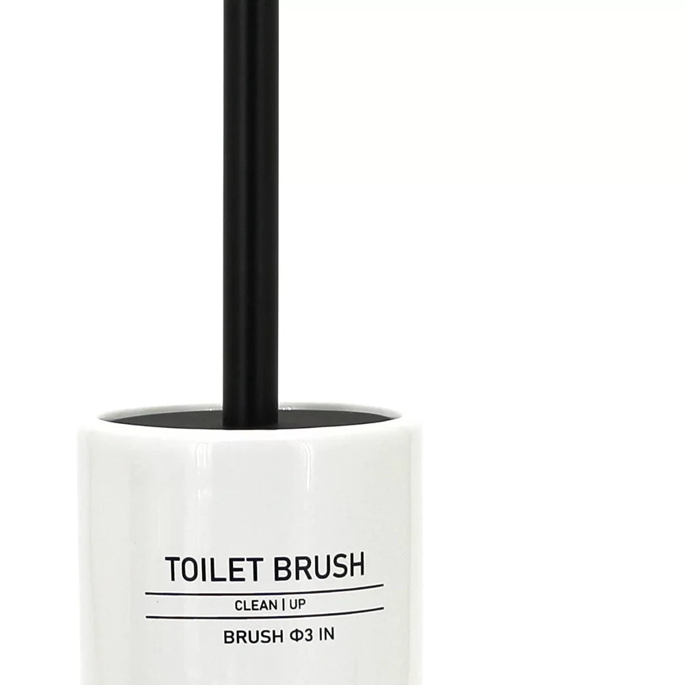 Portascopino in ceramica bianco - serie White