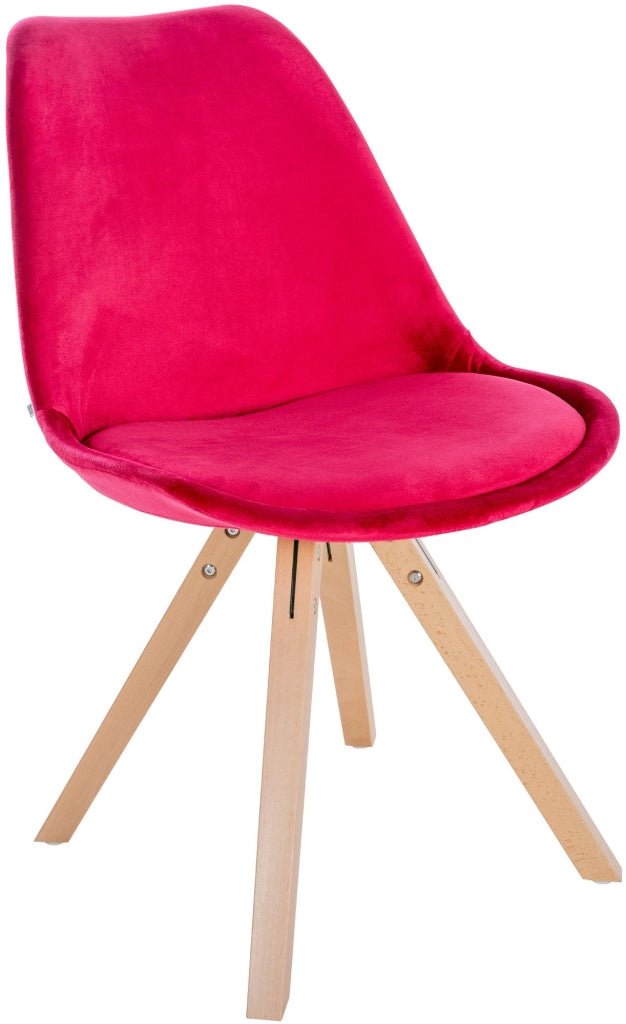 Sedia Sofia Velvet rosso,natura (quadrato)