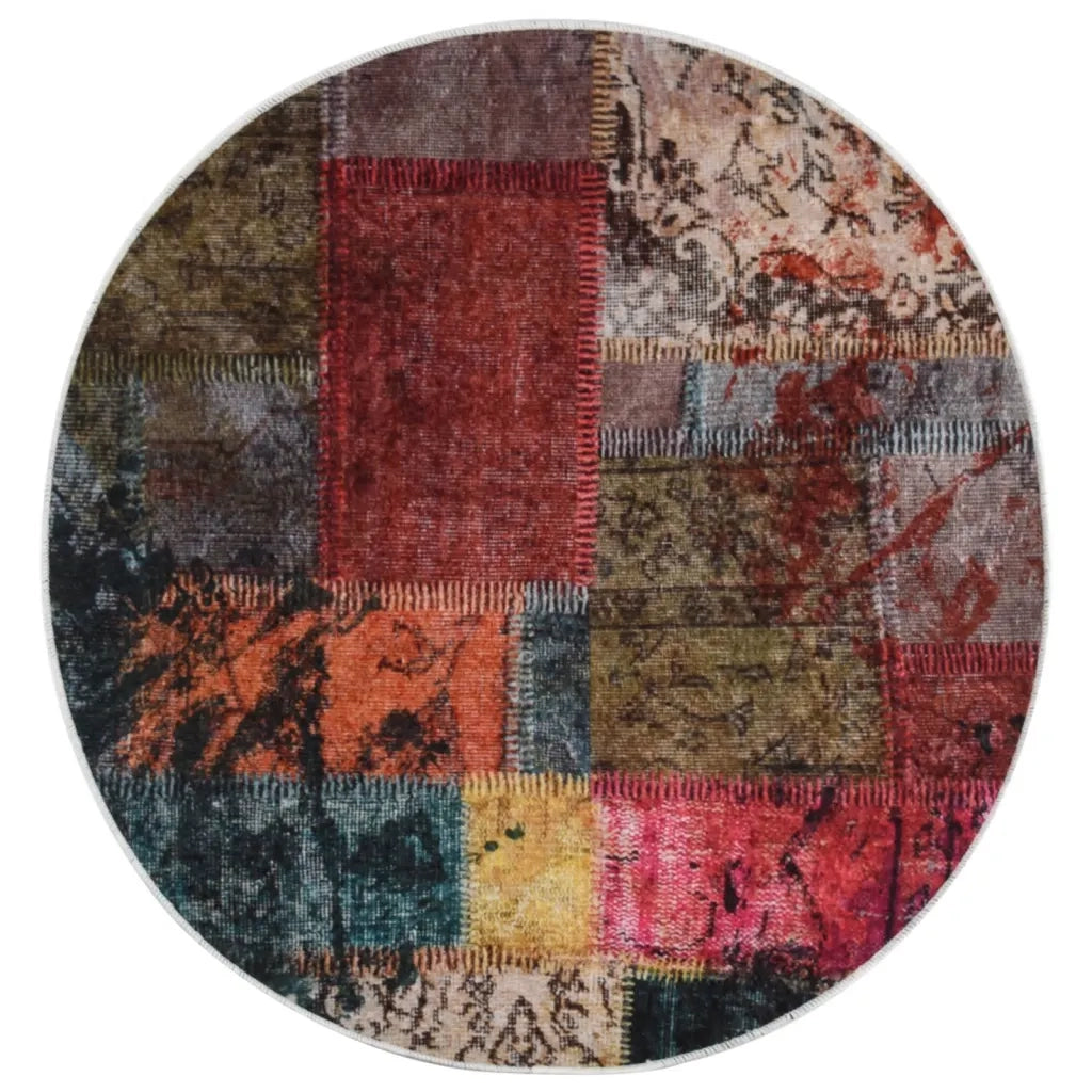 Tappeto Lavabile Multicolore Ã˜ 200 cm Antiscivolo