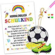 Scuola Calcio Inscriptie - Regalo per Ragazzi - Chiave - Amuleto di Buona Fortuna - Scuola - Con Carta