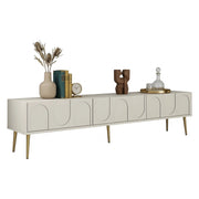 Marnate, Mobile Porta tv 3 Ante, 180x35x43h cm Bianco Crema