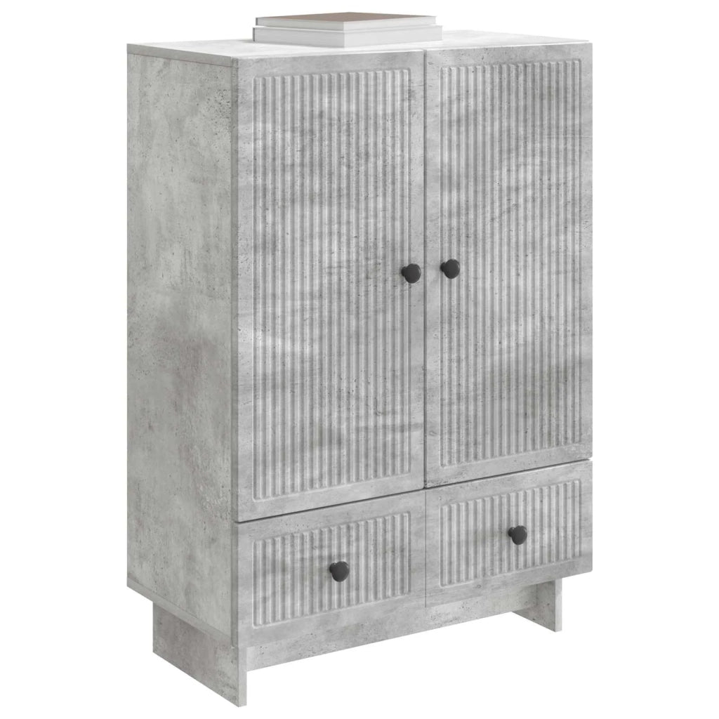 Credenza Grigio Cemento 66 x 34,5 x 95 cm Legno ingegnerizzato 893978