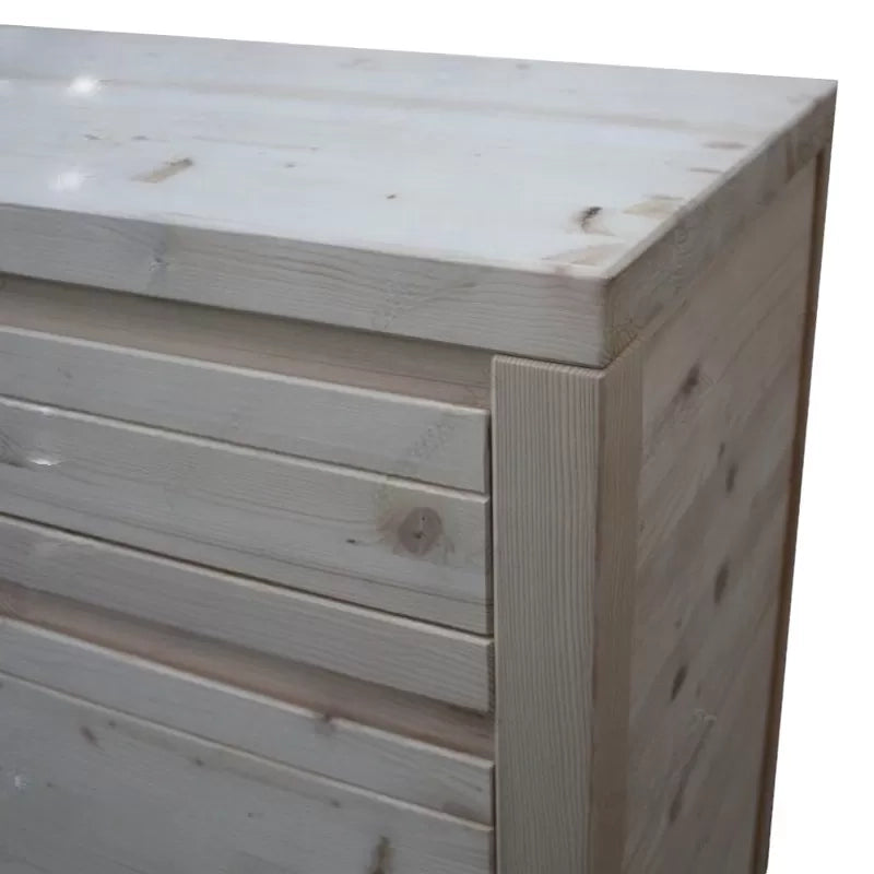 Credenza 2 porte 2 cassetti legno massello di abete grezzo 104x50x95 (3312) - Mobili 2G