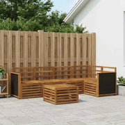 Set divano sezionale 5 pcs Naturale Legno di Acacia Massello