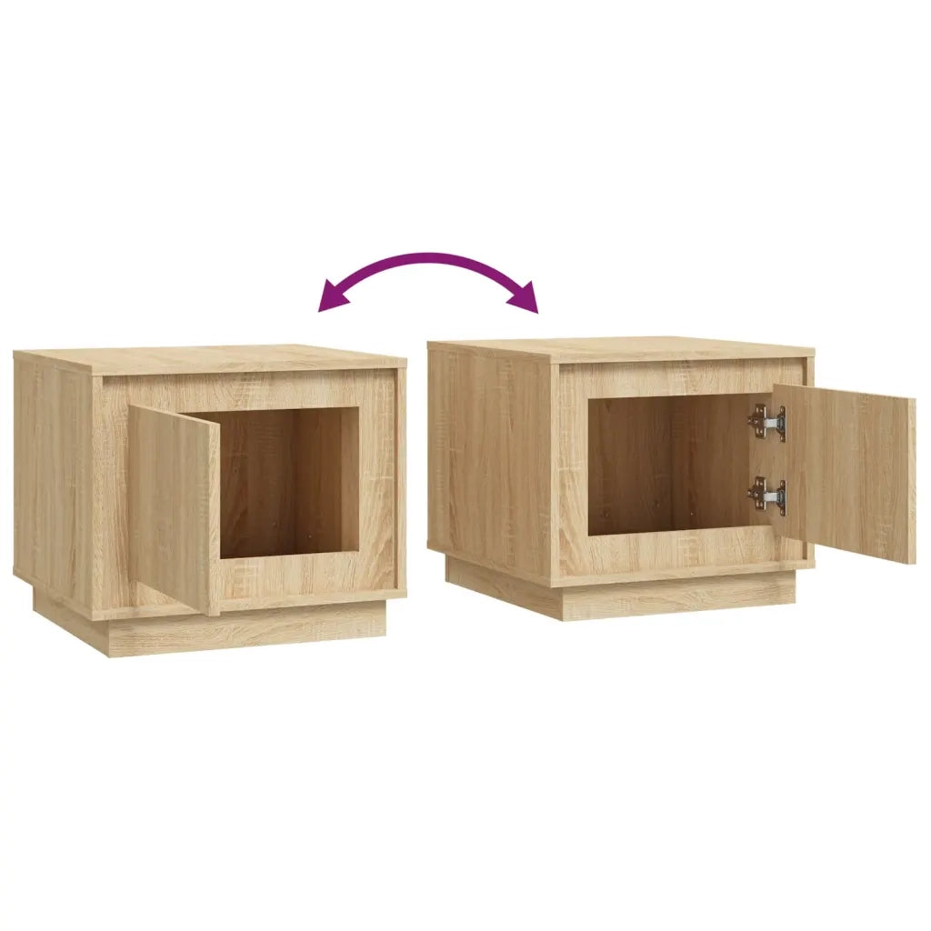 Tavolino da Salotto-Tavolino da soggiorno-Tavolo Rovere Sonoma 51x50x44 cm Legno Multistrato