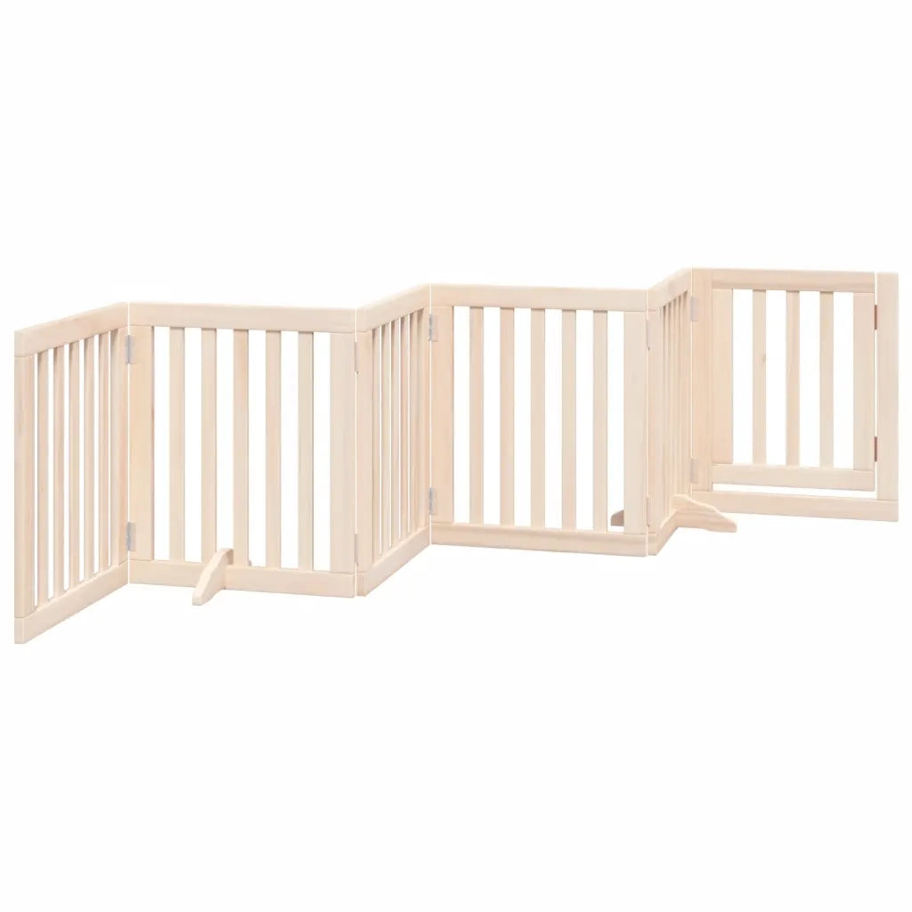 vidaXL Cancello per Cani Pieghevole 6 Pannelli 300 cm Legno di Pioppo